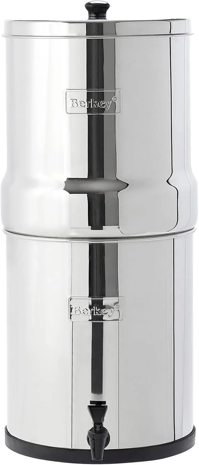 Big Berkey Gravity-Fed Stainless Steel Countertop Water Filter System 2.25 Gallon