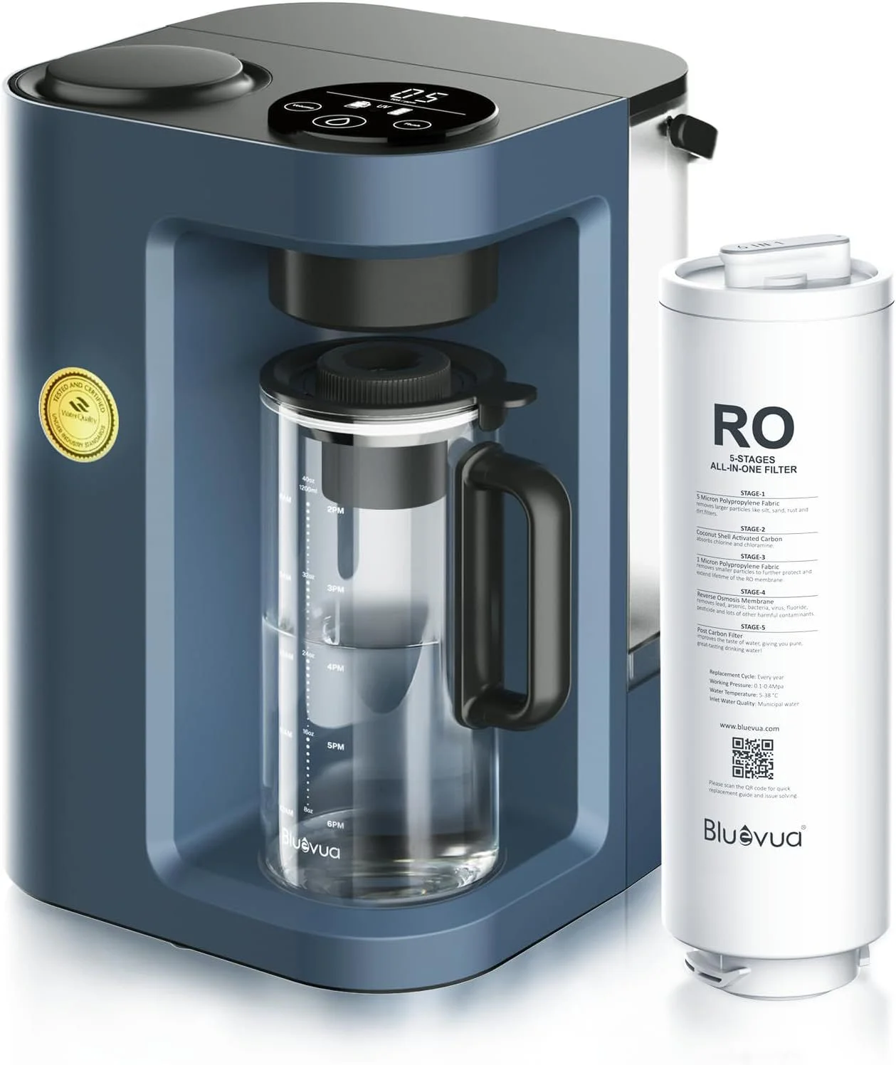 Bluevua RO100ROPOT-Lite(UV) Countertop Reverse Osmosis System