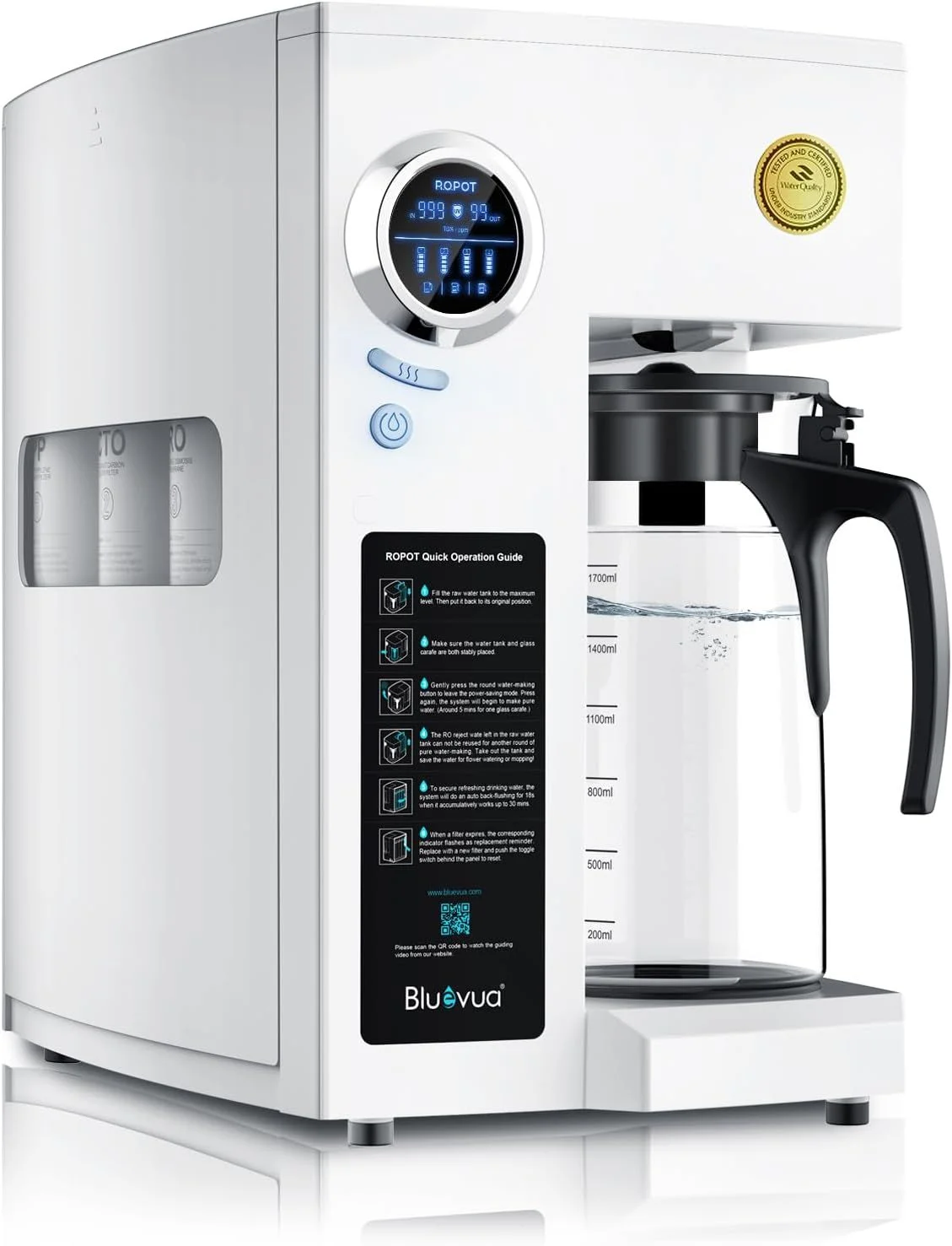 Bluevua RO100ROPOT-UV Countertop Reverse Osmosis System