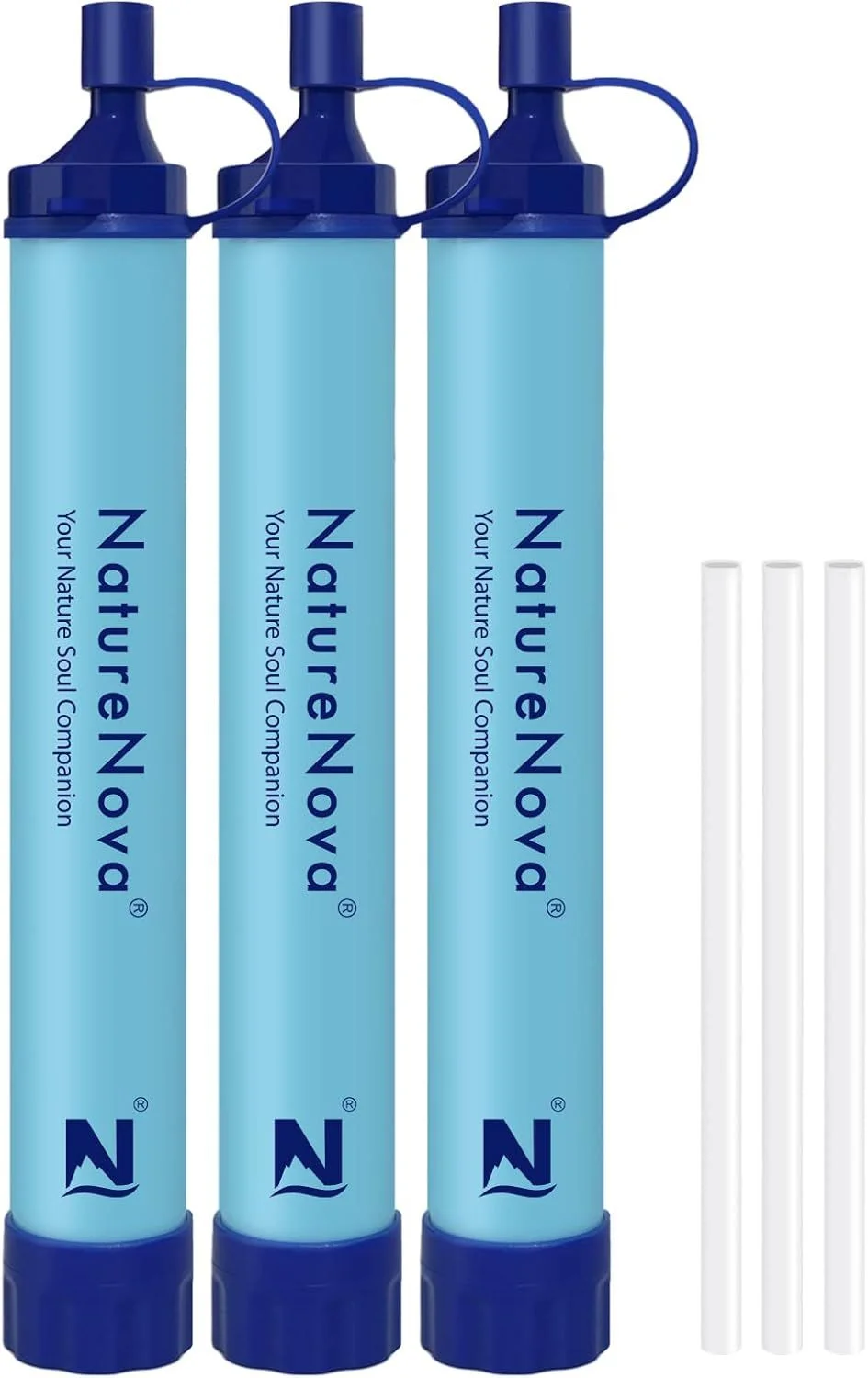 NatureNova Personal Water Filter Straw (3-Pack)