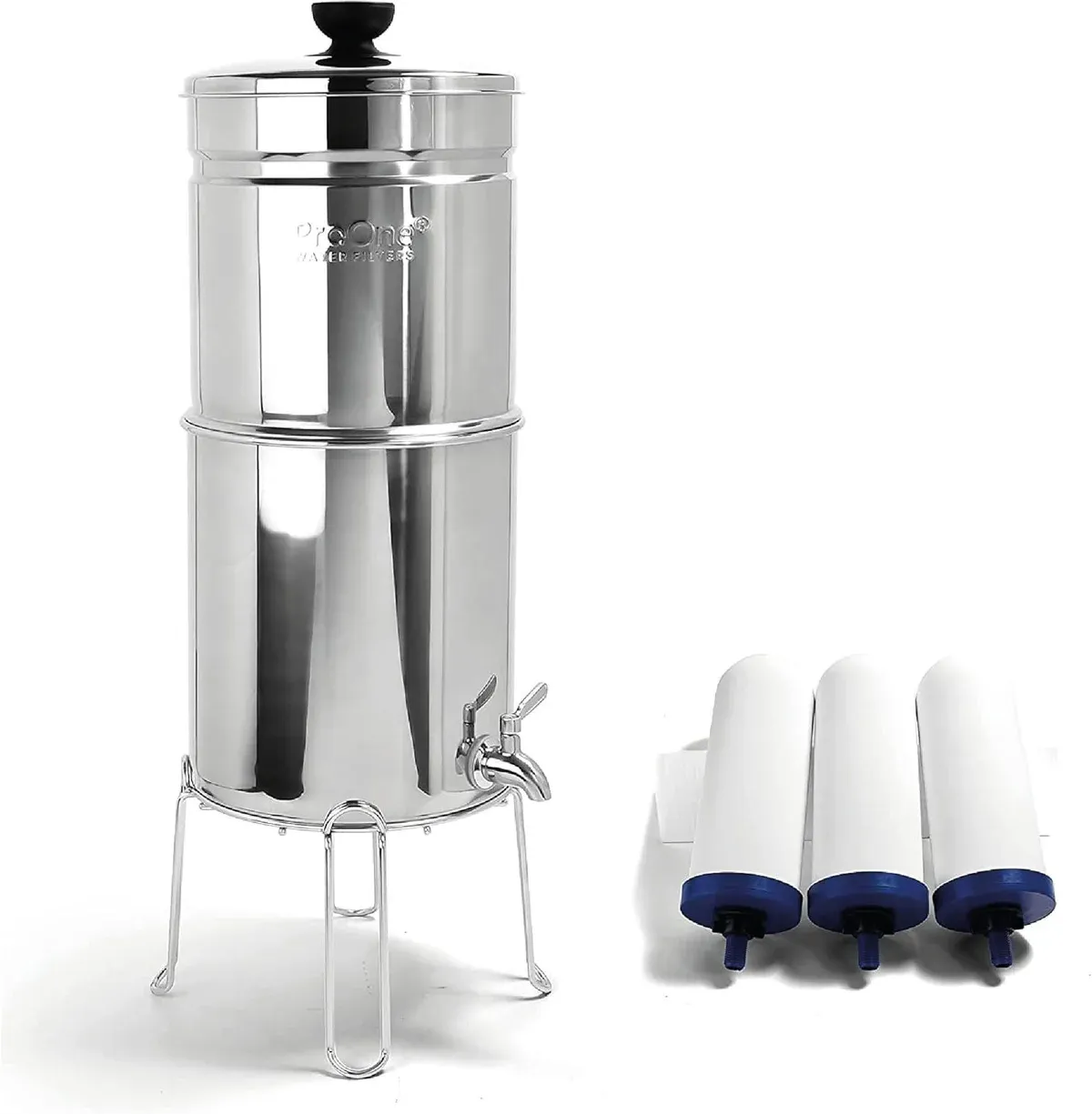 ProOne Gravity Water Filter System 3 Gallon with 2 Filter Elements