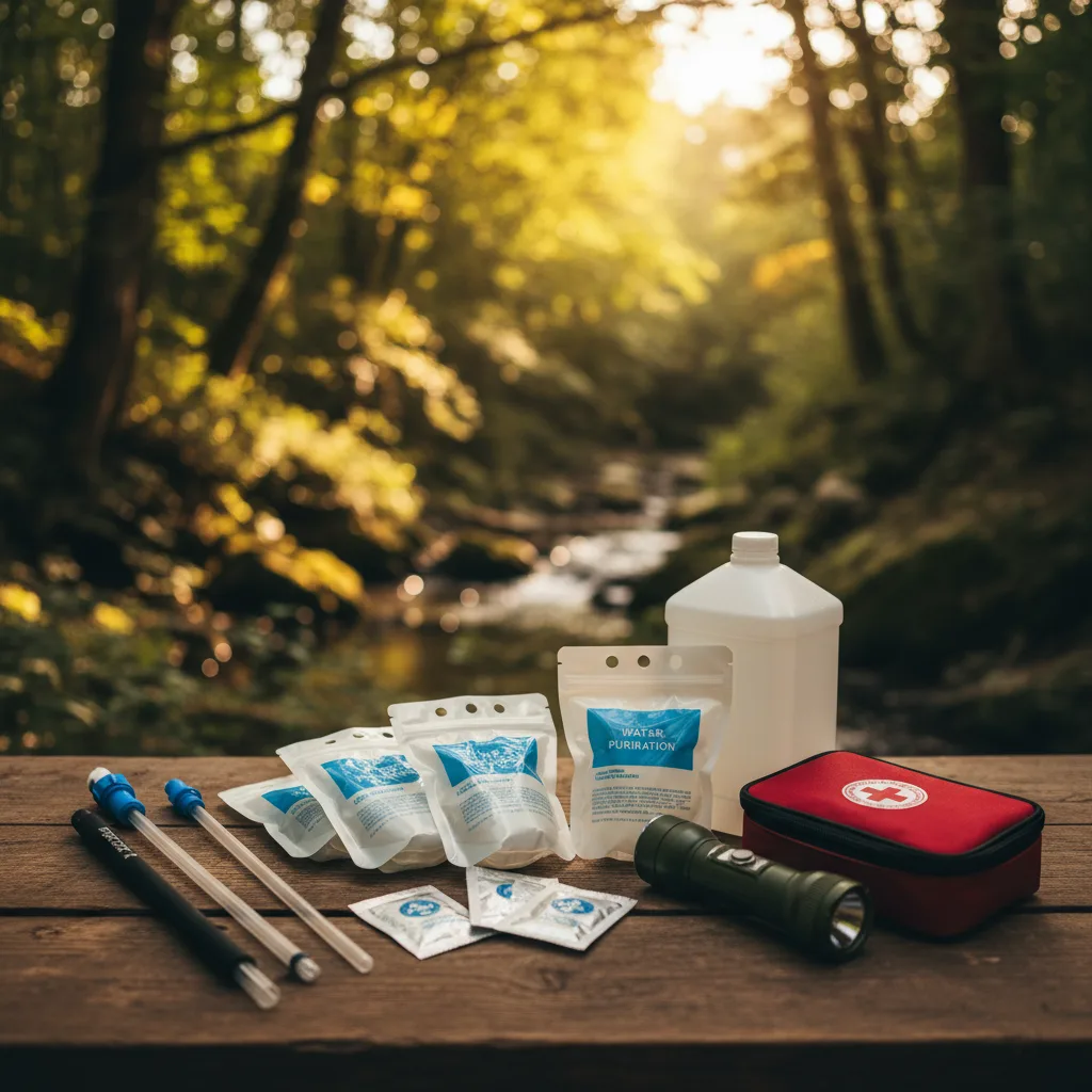 Emergency water filtration and purification kit