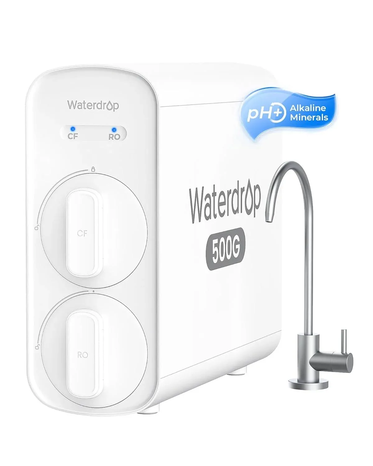 Waterdrop G5P500A Alkaline Mineral pH+ Reverse Osmosis System 500 GPD